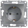 Розетка с заземлением 16А Schneider Electric Asfora Сталь EPH2900162